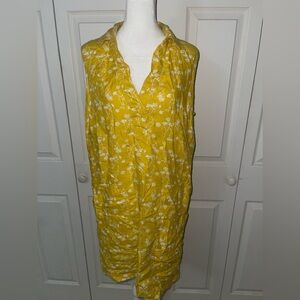 Cynthia Rowley Tunic Dress Yellow Floral